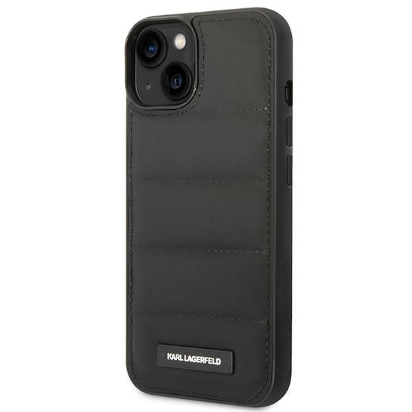 Karl Lagerfeld Puffy Elongated Logo Case for iPhone 14 Plus - Black