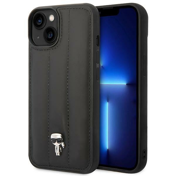 Karl Lagerfeld Puffy Ikonik Pin Case for iPhone 14 Plus - Black