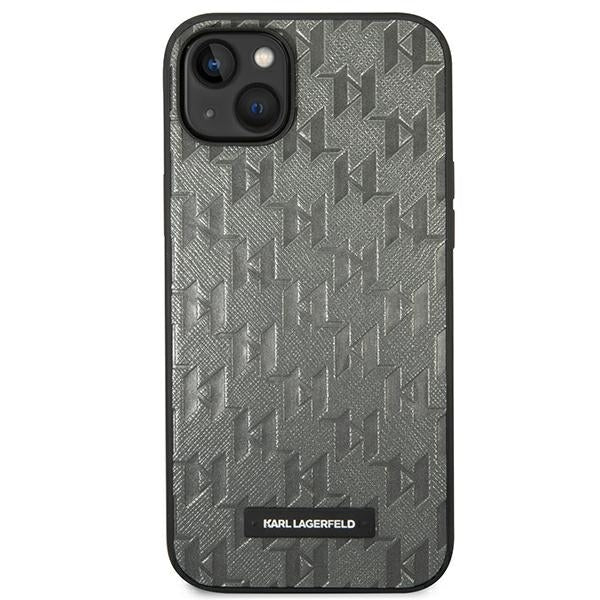 Karl Lagerfeld KLHCP14MSAKLHPG iPhone 14 Plus 6.7 "hardcase gray / gray Saffiano Mono Metal Logo