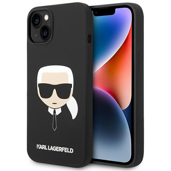 Karl Lagerfeld KLHCP14MSLKHBK iPhone 14 Plus 6.7 &quot;hardcase black / black Silicone Karl`s Head
