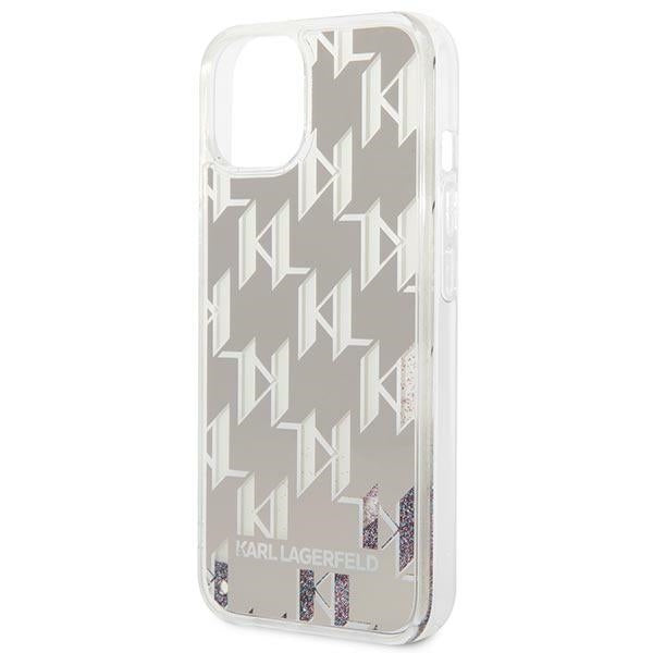 Karl Lagerfeld KLHCP14SLMNMS iPhone 14 6.1 "hardcase silver / silver Liquid Glitter Monogram