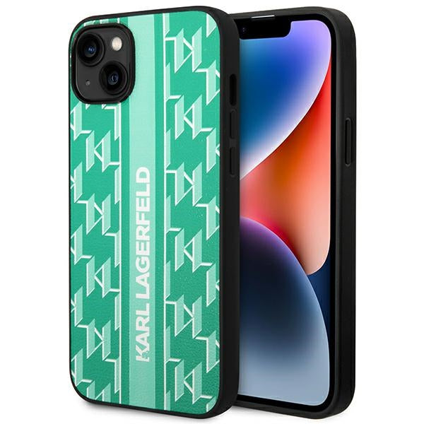 Karl Lagerfeld KLHCP14SPGKLSKN iPhone 14 6.1 "hardcase green / green Monogram Stripe