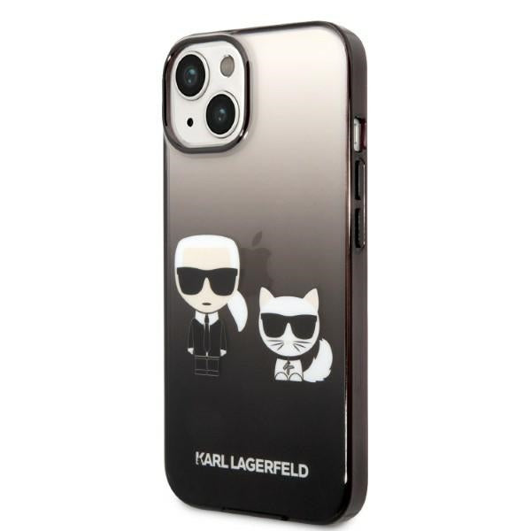 Karl Lagerfeld KLHCP14STGKCK iPhone 14 6,1 &quot;hardcase black / black Gradient Ikonik Karl &amp; Choupette