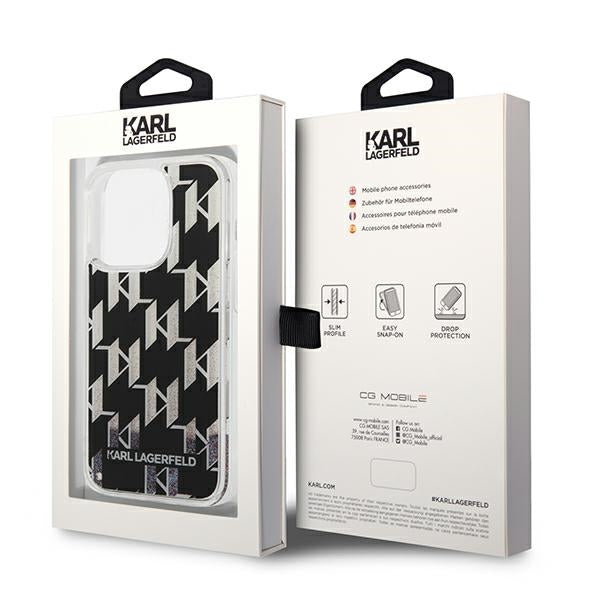 Karl Lagerfeld KLHCP14XLMNMK iPhone 14 Pro Max 6.7 "hardcase black / black Liquid Glitter Monogram