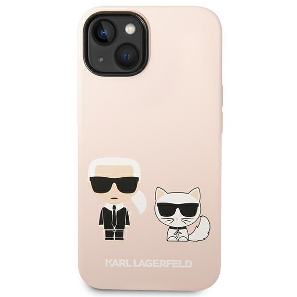 Karl Lagerfeld KLHMP14MSSKCI iPhone 14 Plus 6.7 "hardcase light pink / light pink Silicone Karl &amp; Choupette Magsafe
