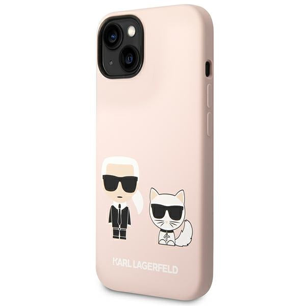 Karl Lagerfeld KLHMP14MSSKCI iPhone 14 Plus 6.7 "hardcase light pink / light pink Silicone Karl &amp; Choupette Magsafe