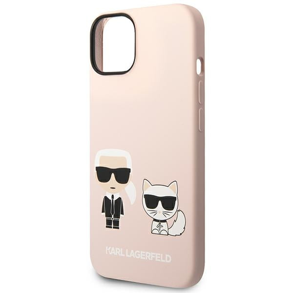 Karl Lagerfeld KLHMP14SSSKCI iPhone 14 6.1 &quot;hardcase light pink / light pink Silicone Karl &amp; Choupette Magsafe
