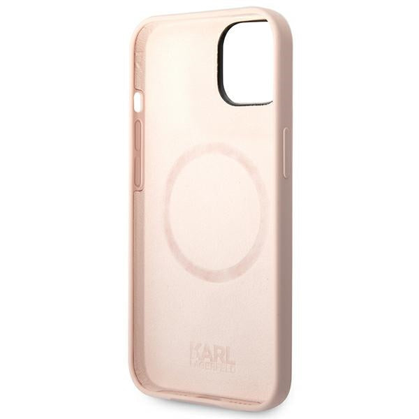 Karl Lagerfeld KLHMP14SSSKCI iPhone 14 6.1 &quot;hardcase light pink / light pink Silicone Karl &amp; Choupette Magsafe