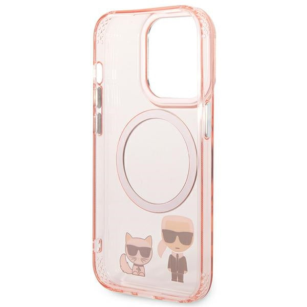 Karl Lagerfeld KLHMP14XHKCP iPhone 14 Pro Max 6.7 "hardcase pink / pink Karl &amp; Choupette Aluminum Magsafe