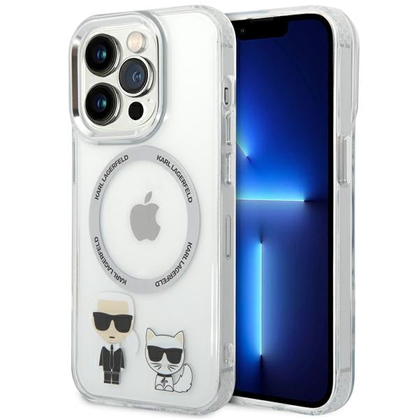 Karl Lagerfeld KLHMP14XHKCT iPhone 14 Pro Max 6.7 &quot;hardcase transparent / transparent Karl &amp; Choupette Aluminum Magsafe