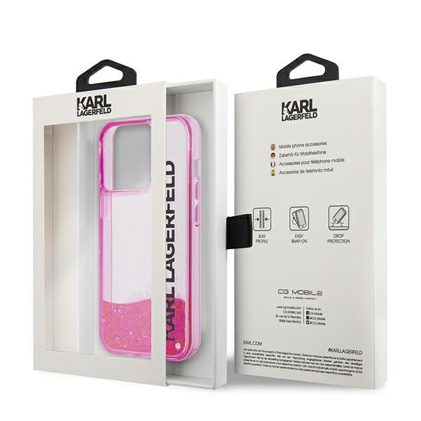 Karl Lagerfeld KLHCP14XLCKVF iPhone 14 Pro Max 6.7 "pink / pink hardcase Liquid Glitter Elong