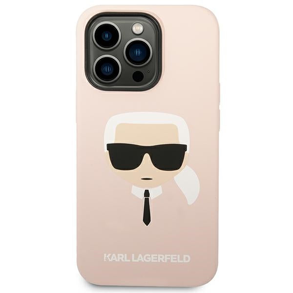 Karl Lagerfeld KLHCP14XSLKHLP iPhone 14 Pro Max 6.7 "hardcase pink / pink Silicone Karl`s Head