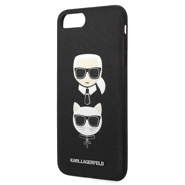 Karl Lagerfeld Saffiano Karl&amp;Choupette Head case for iPhone 7 Plus / iPhone 8 Plus - black