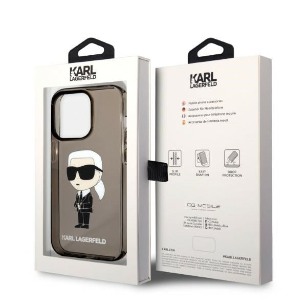 Karl Lagerfeld KLHCP14LHNIKTCK iPhone 14 Pro 6.1" black/black hardcase Ikonik Karl Lagerfeld