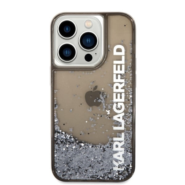Karl Lagerfeld Liquid Glitter Elong case for iPhone 14 Pro Max - black