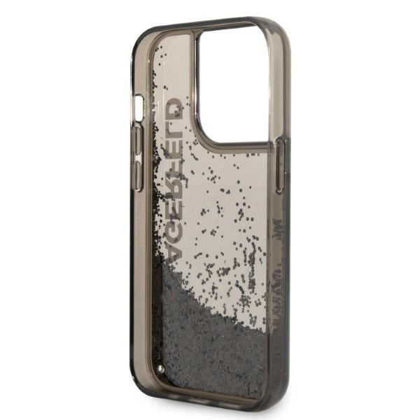 Karl Lagerfeld Liquid Glitter Elong case for iPhone 14 Pro Max - black