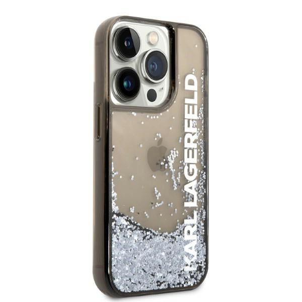 Karl Lagerfeld Liquid Glitter Elong case for iPhone 14 Pro Max - black