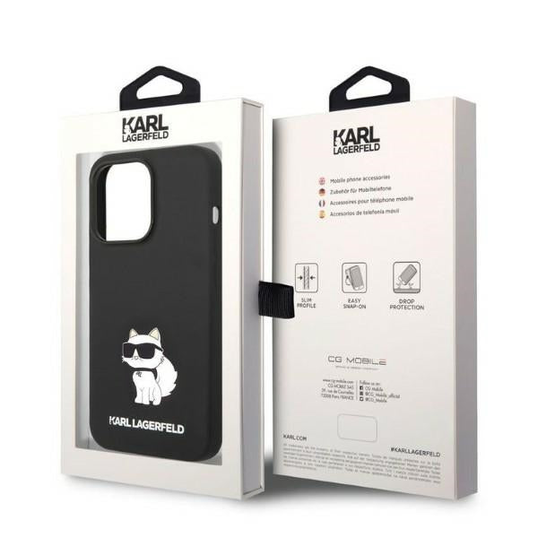 Karl Lagerfeld Silicone Choupette case for iPhone 14 Pro Max - black