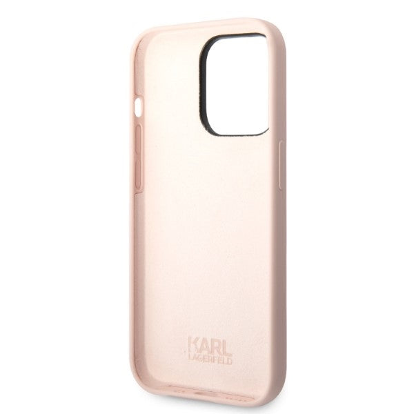 Karl Lagerfeld Silicone Choupette case for iPhone 14 Pro Max - pink