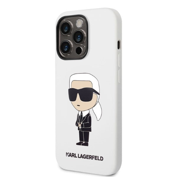 Karl Lagerfeld Silicone Ikonik case for iPhone 14 Pro Max - white