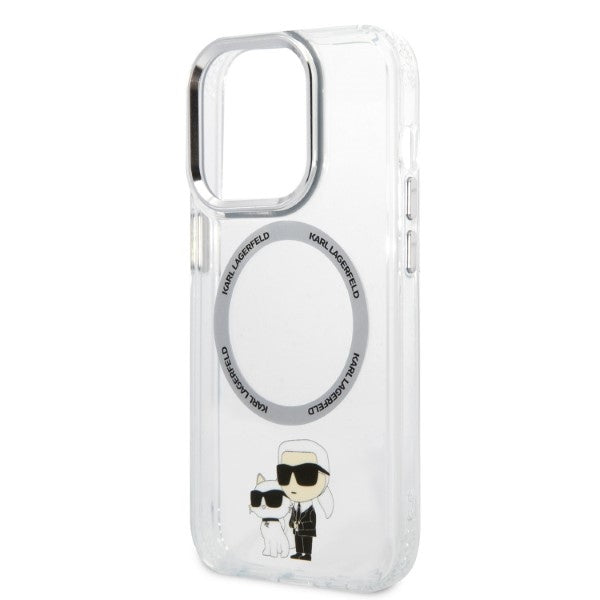 Karl Lagerfeld Iconic Karl&amp;Choupette MagSafe case for iPhone 14 Pro - transparent