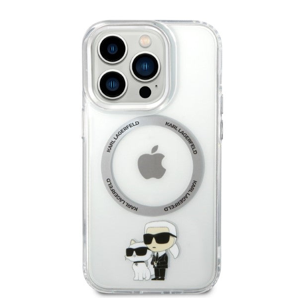 Karl Lagerfeld Iconic Karl&amp;Choupette MagSafe case for iPhone 14 Pro - transparent