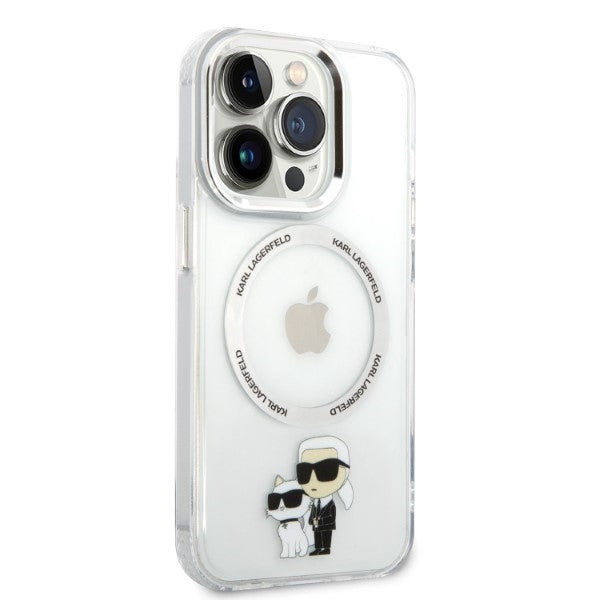 Karl Lagerfeld Iconic Karl&amp;Choupette MagSafe case for iPhone 14 Pro - transparent