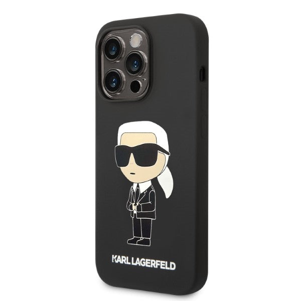 Karl Lagerfeld Silicone Ikonik MagSafe case for iPhone 14 Pro - black