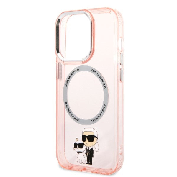 Karl Lagerfeld Iconic Karl&Choupette MagSafe case for iPhone 14 Pro Max - pink