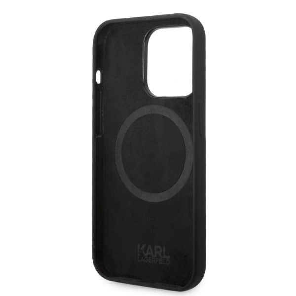 Karl Lagerfeld KLHMP14XSNIKBCK iPhone 14 Pro Max 6.7" hardcase black/black Silicone Ikonik Magsafe