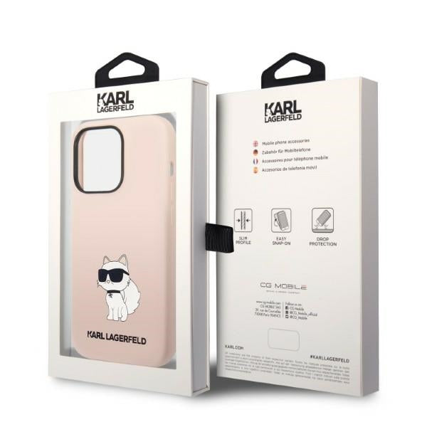 Karl Lagerfeld KLHCP14LSNCHBCP iPhone 14 Pro 6.1&quot; hardcase pink/pink Silicone Choupette