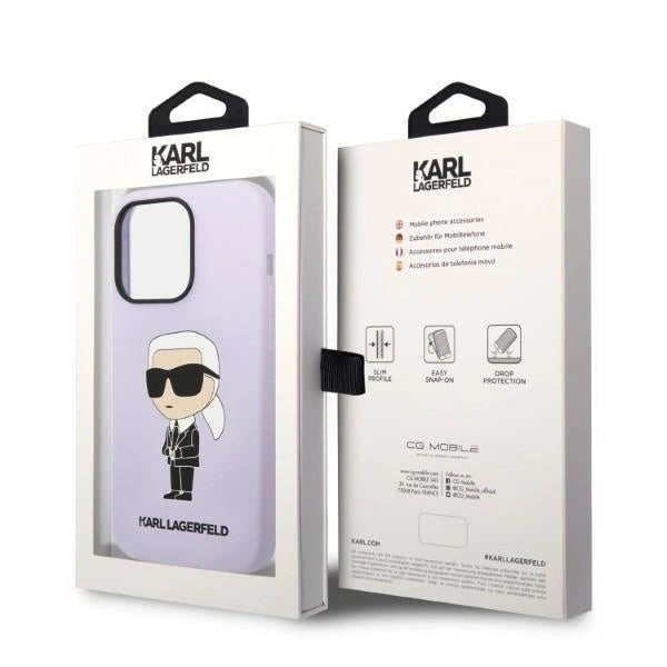 Karl Lagerfeld KLHCP14LSNIKBCU iPhone 14 Pro 6.1" hardcase purple/purple Silicone Ikonik