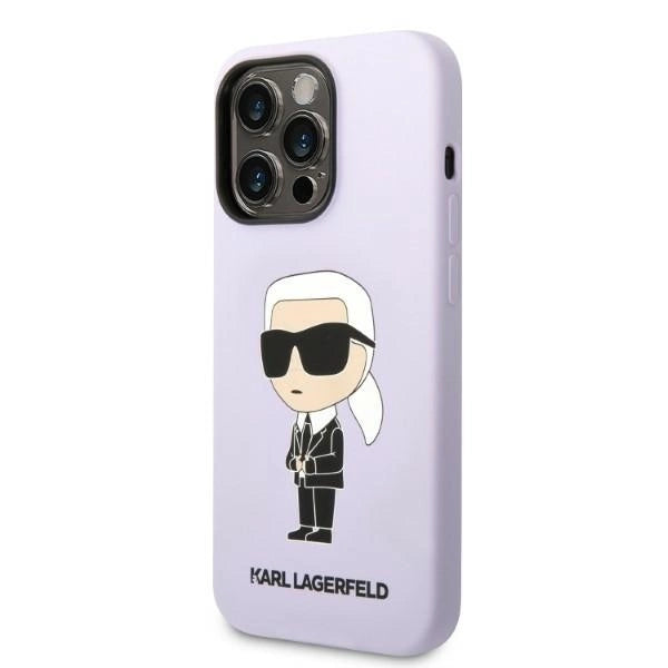 Karl Lagerfeld KLHCP14LSNIKBCU iPhone 14 Pro 6.1" hardcase purple/purple Silicone Ikonik