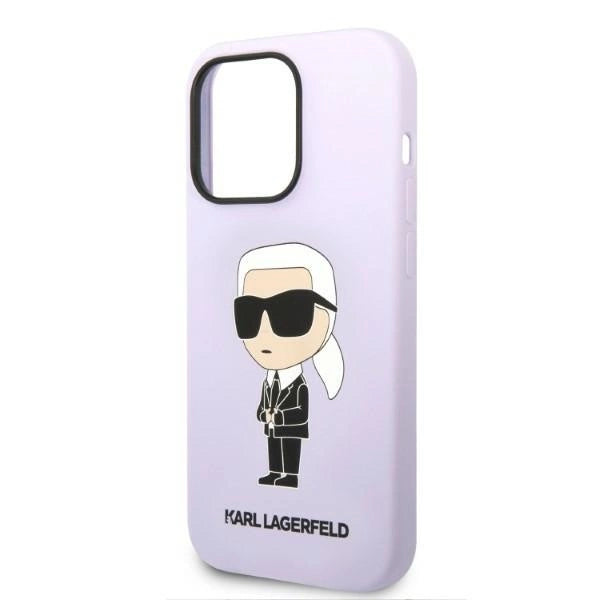 Karl Lagerfeld KLHCP14LSNIKBCU iPhone 14 Pro 6.1" hardcase purple/purple Silicone Ikonik