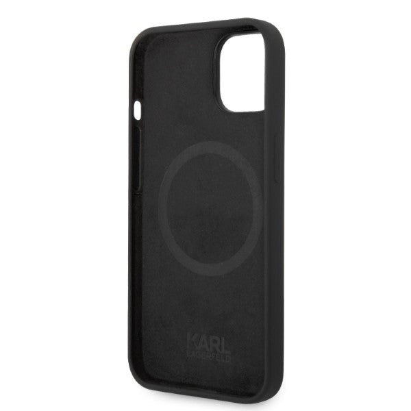 Karl Lagerfeld KLHMP14MSNIKBCK iPhone 14 Plus 6.7" hardcase black/black Silicone Ikonik Magsafe