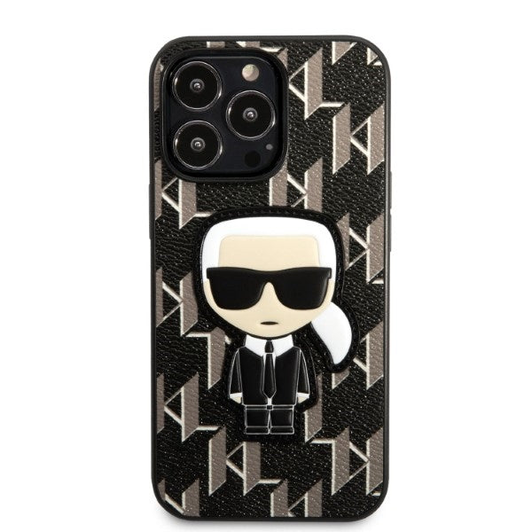 Karl Lagerfeld KLHCP13LPMNIKBK iPhone 13 Pro / 13 6.1" hardcase black/black Monogram Ikonik Patch