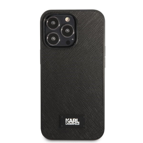 Karl Lagerfeld KLHCP13LSFMP2K iPhone 13 Pro / 13 6.1" hardcase black/black Saffiano Plaque