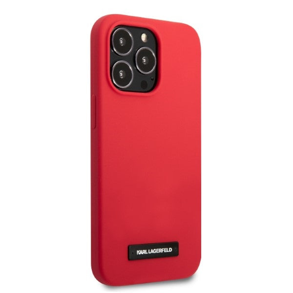Karl Lagerfeld KLHCP13LSLMP1R iPhone 13 Pro / 13 6.1" hardcase red/red Silicone Plaque