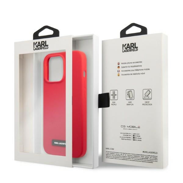 Karl Lagerfeld KLHCP13LSLMP1R iPhone 13 Pro / 13 6.1" hardcase red/red Silicone Plaque