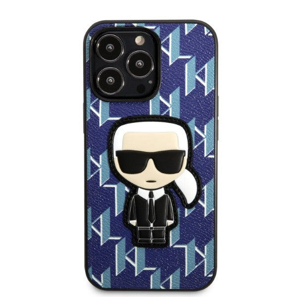 Karl Lagerfeld KLHCP13XPMNIKBL iPhone 13 Pro Max 6.7" hardcase blue/blue Monogram Ikonik Patch
