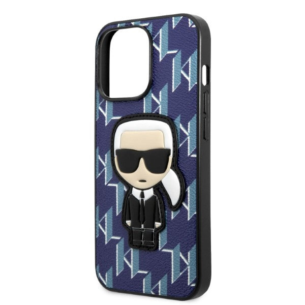 Karl Lagerfeld KLHCP13XPMNIKBL iPhone 13 Pro Max 6.7" hardcase blue/blue Monogram Ikonik Patch