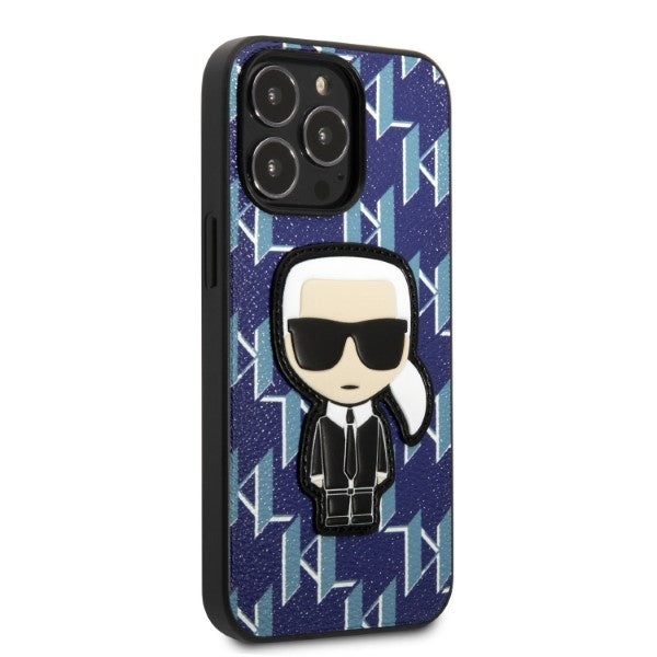 Karl Lagerfeld KLHCP13XPMNIKBL iPhone 13 Pro Max 6.7" hardcase blue/blue Monogram Ikonik Patch