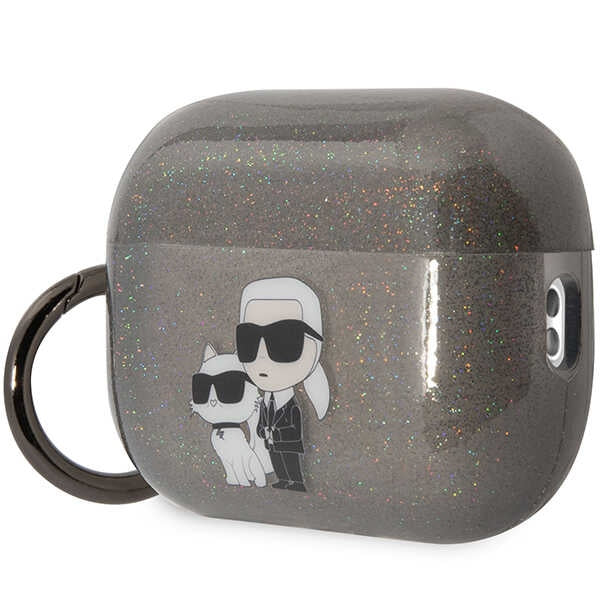 Karl Lagerfeld KLAP2HNKCTGK Airpods Pro 2 cover black/black Gliter Karl&amp;Choupette