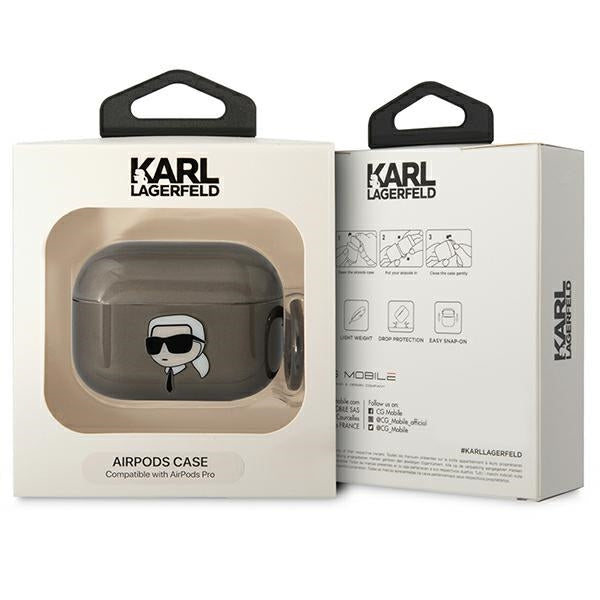 Karl Lagerfeld KLAPHNIKTCK AirPods Pro cover black/black Karl's Head