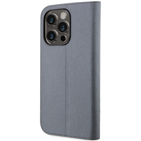 Karl Lagerfeld KLBKP14XSANKCPG iPhone 14 Pro Max 6.7" bookcase silver/silver Saffiano Karl & Choupette