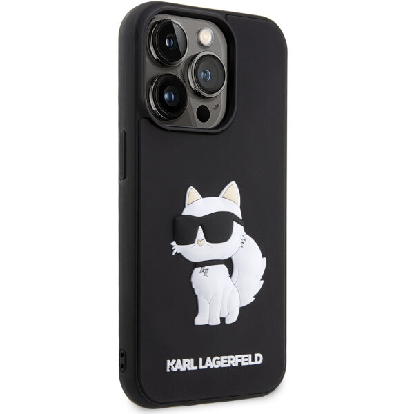 Karl Lagerfeld KLHCP14L3DRKHNK iPhone 14 Pro 6.1" black/black hardcase Rubber Choupette 3D