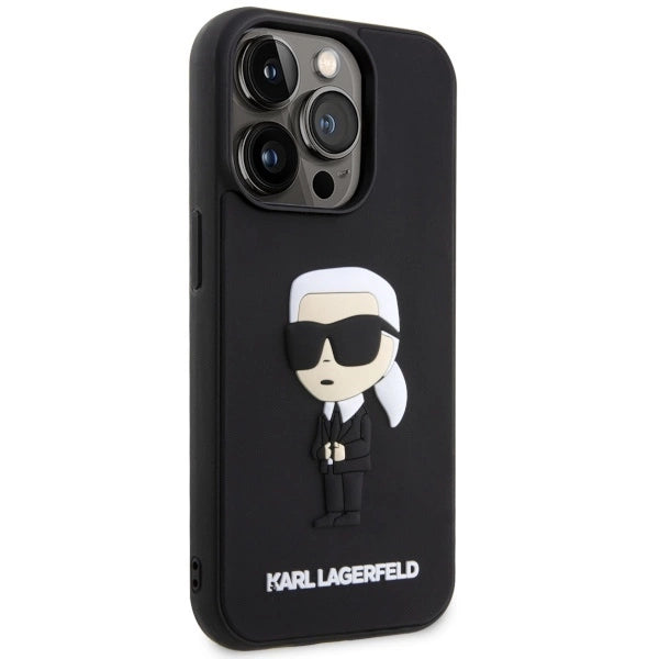 Karl Lagerfeld KLHCP14X3DRKINK iPhone 14 Pro Max 6.7" black/black hardcase Rubber Ikonik 3D