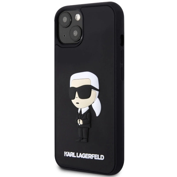Karl Lagerfeld KLHCP14M3DRKINK iPhone 14 Plus 6.7" black/black hardcase Rubber Ikonik 3D