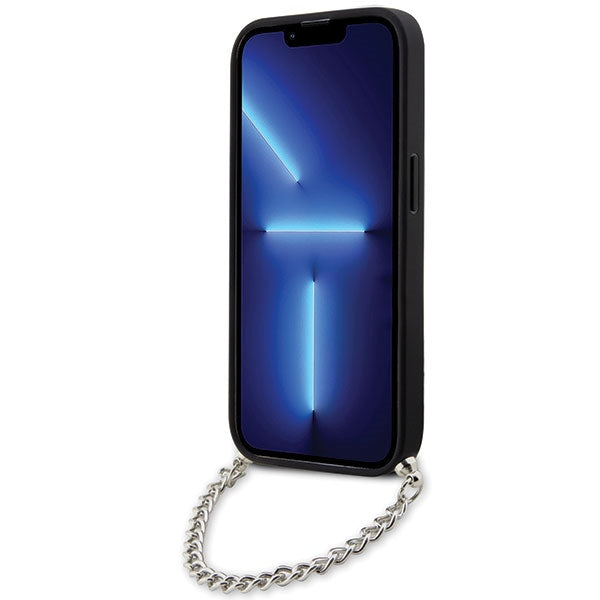 Karl Lagerfeld KLHCP14LSACKLHPK iPhone 14 Pro 6.1" black/black hardcase Saffiano Monogram Chain