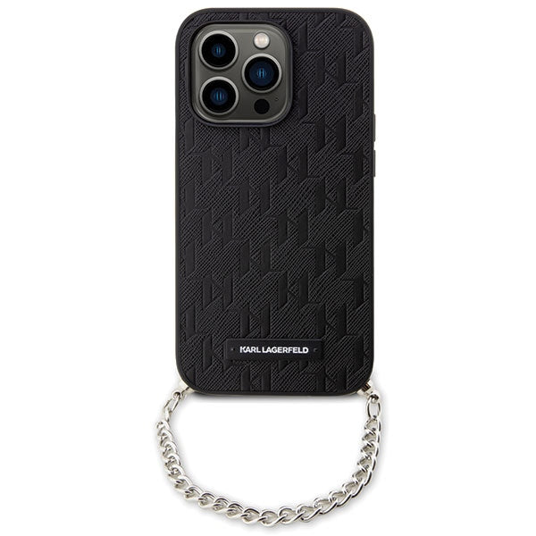 Karl Lagerfeld KLHCP14XSACKLHPK iPhone 14 Pro Max 6.7" black/black hardcase Saffiano Monogram Chain